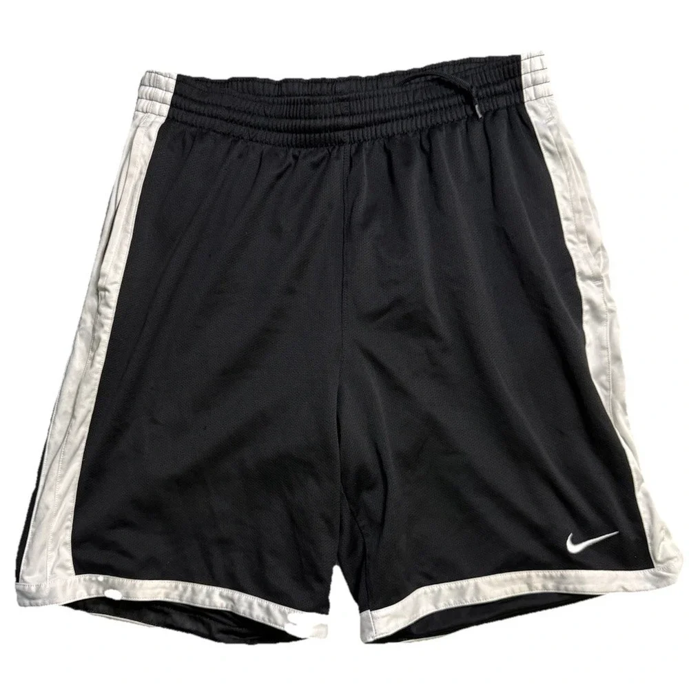 Nike Mens Shorts Size‎ Large Black Athletic Basketball Elastic Waist